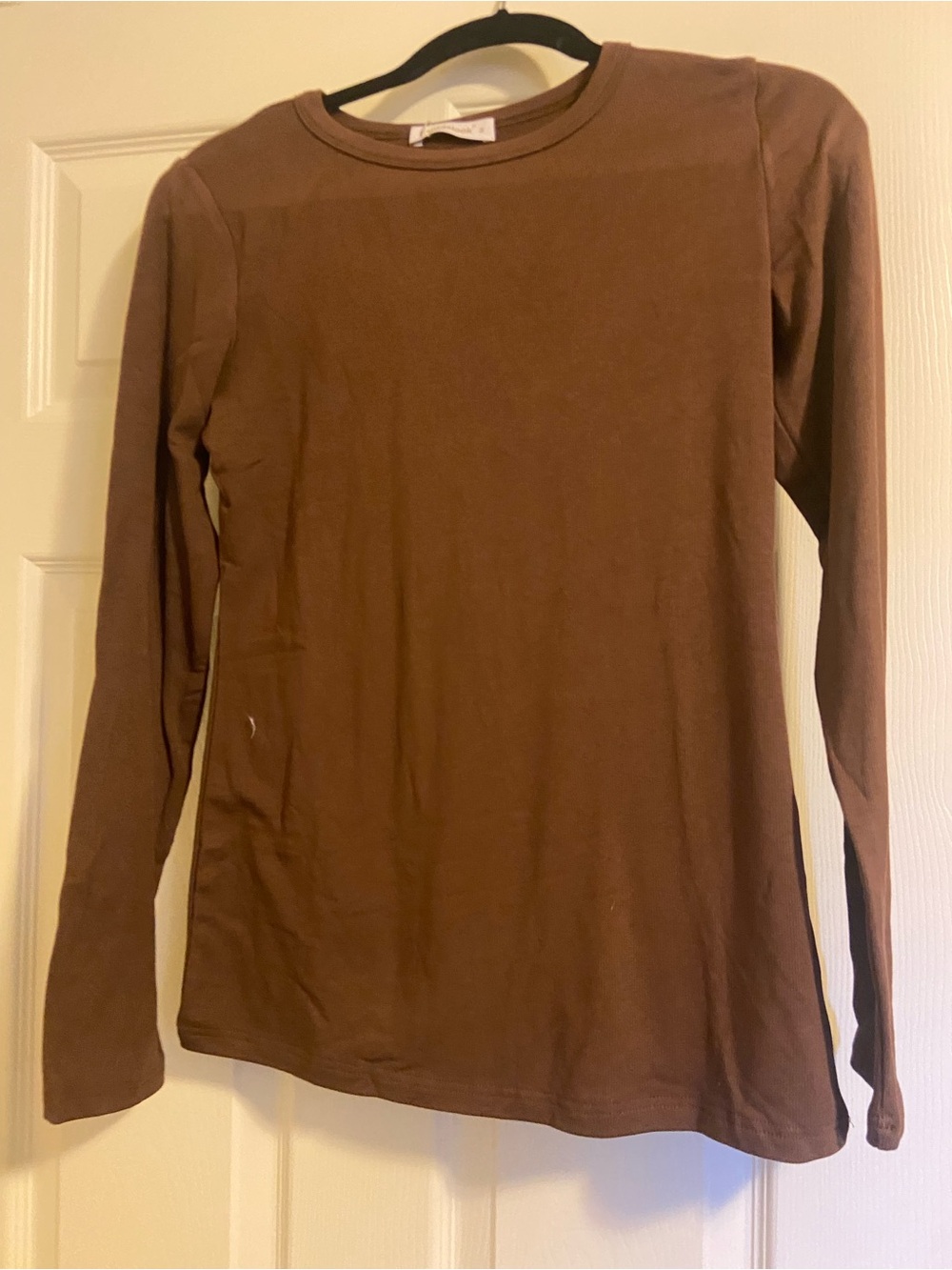 Everyday Brown Long Sleeve Crew Tee